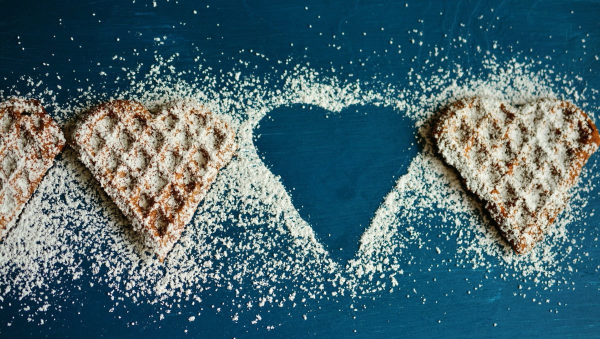 Waffle heart with sugar by congerdesign - YOUTOHEALTHY